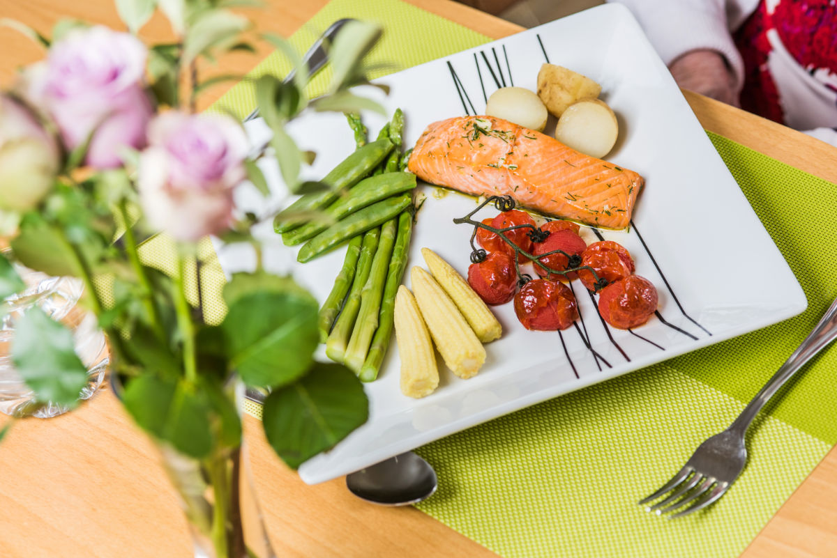 Home cooked food served in the dining room